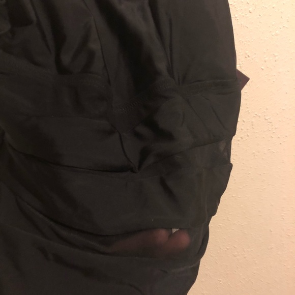 NWT black swimsuit with sheer inserts - Picture 2 of 4